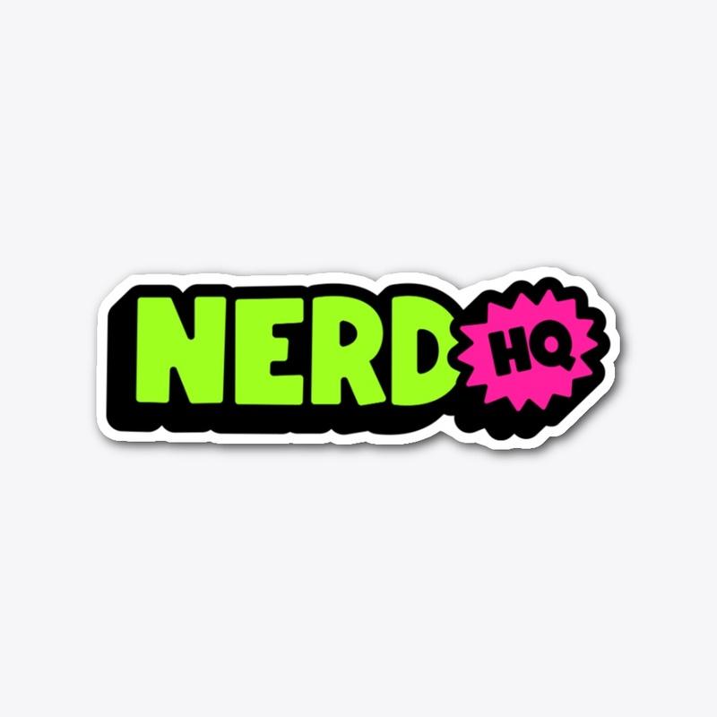 Nerd HQ Die Cut Sticker (Green)