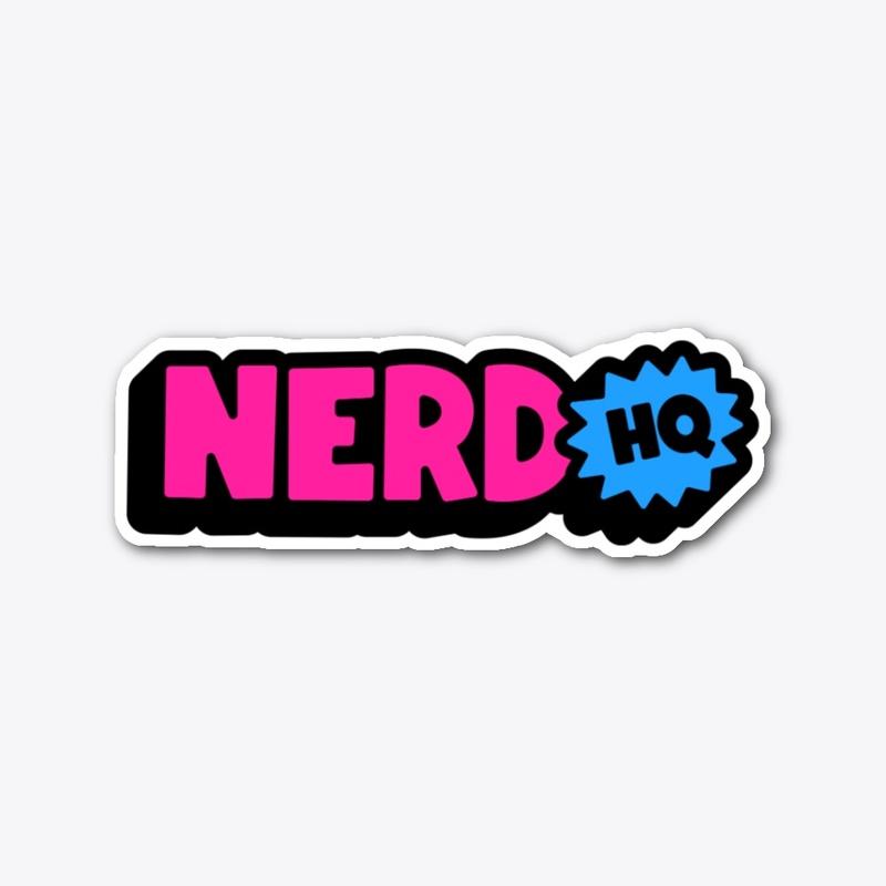 Nerd HQ Die Cut Sticker (Pink)